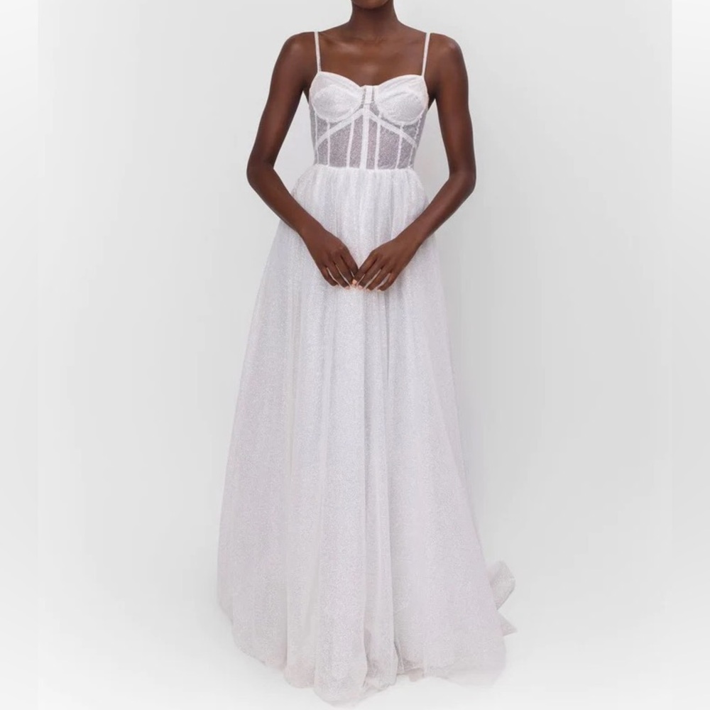 Lurelly Aretha Gown Bustier Shimmer Wedding Dress
